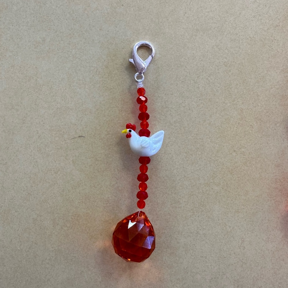 Handmade Chicken Keychains - Picture 3 of 4
